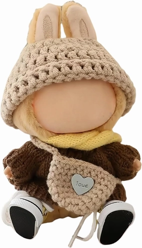 Clothes Compatible with Doll 17cm,Outfits Accessories High-End Dolls Fashion Clothing Set (Brown（B)