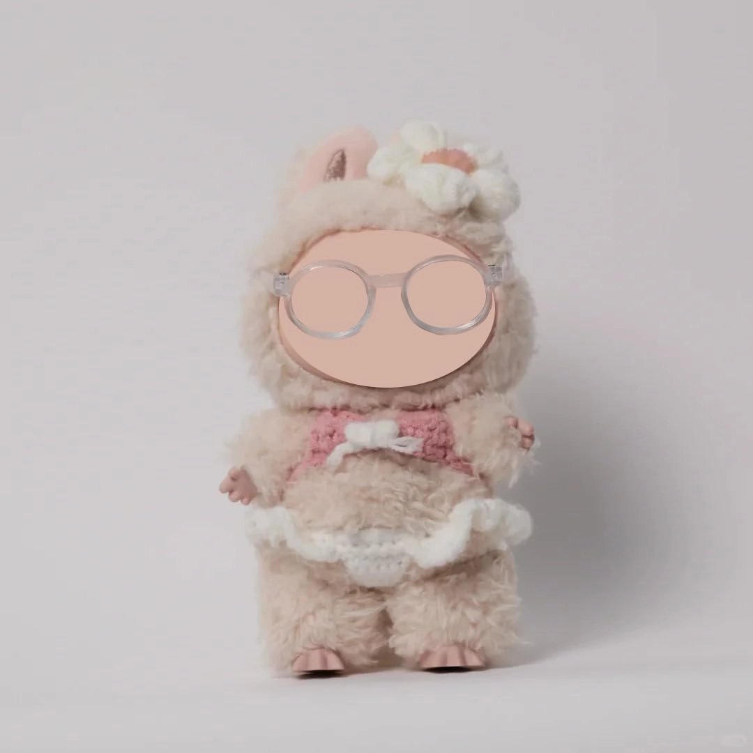 Clothes for 17cm Doll, Handmade Bikini Set with Accessories Outfit, 4 Pieces Kawaii Chic Style Cute Dress for Dolls Accessories