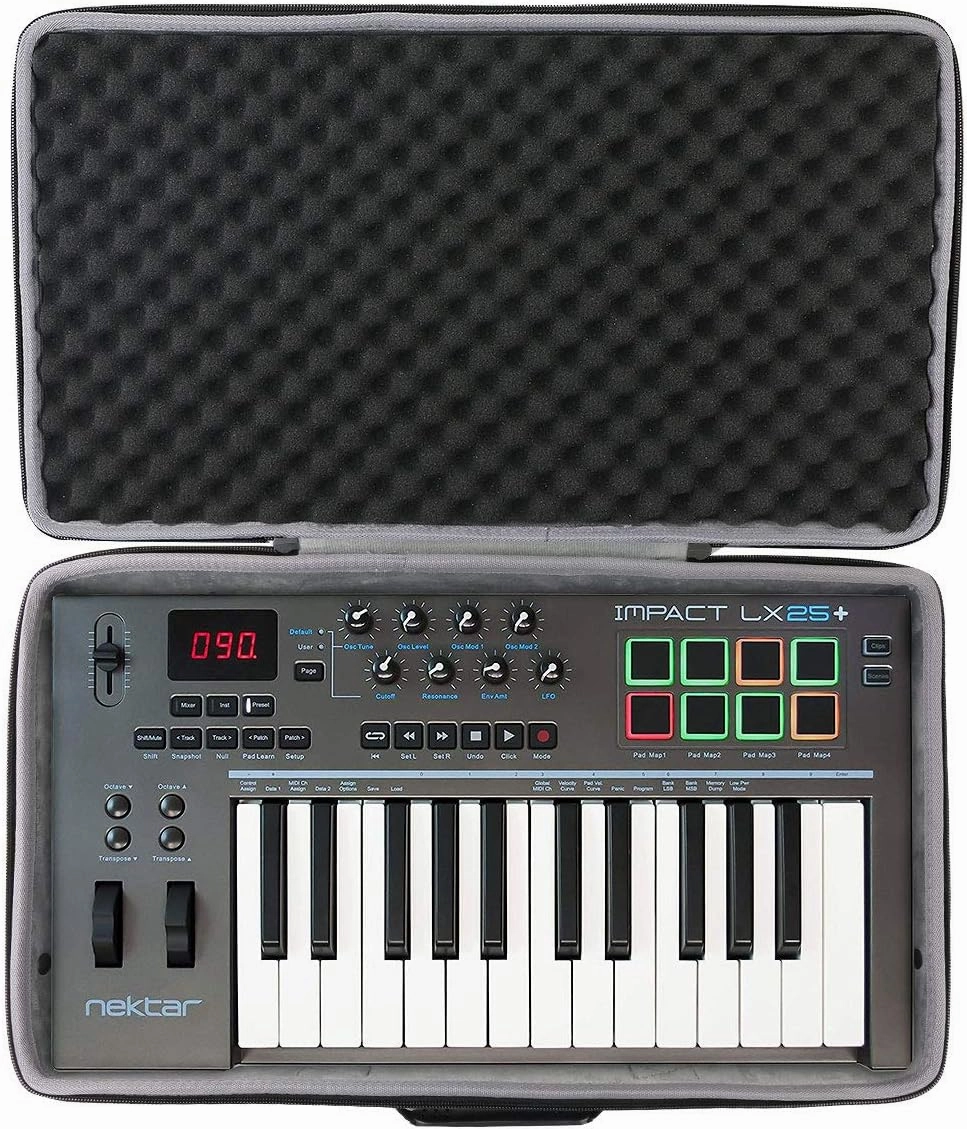 co2CREA Hard Travel Case replacement for Nektar Impact LX25  Premium Midi Controller