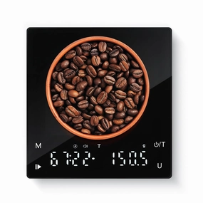 Coffee Scale with Timer, 2kg Capacity, 0.1g Precision, Timemore Scale Rechargeable, Mini Digital Espresso Scale with Tare Function, Black