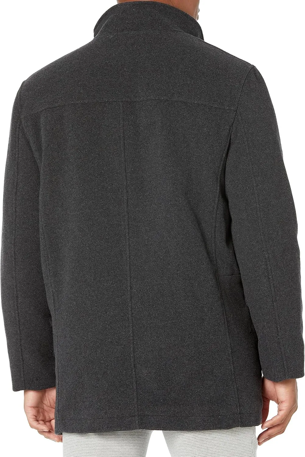 Cole Haan mens Full Zip Wool Plush Car Coat