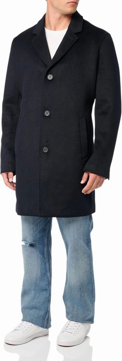 Cole Haan mens Wool Plus Topper Button Front Coat