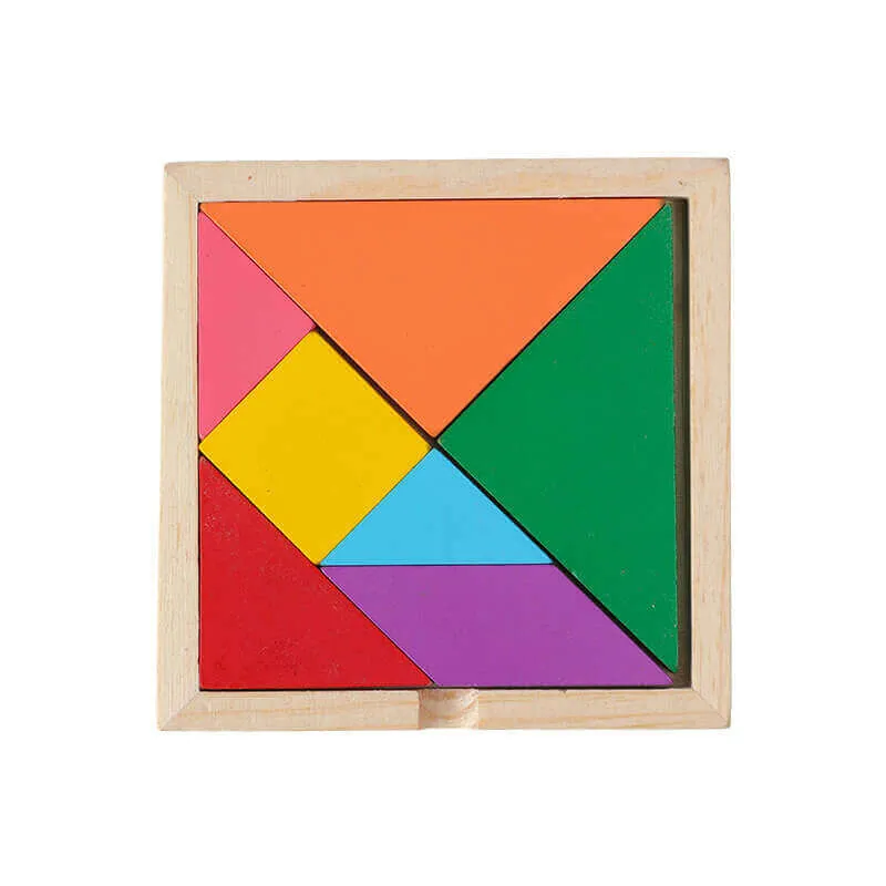 Colorful Wooden Toys Rattles – Montessori Rainbow Blocks
