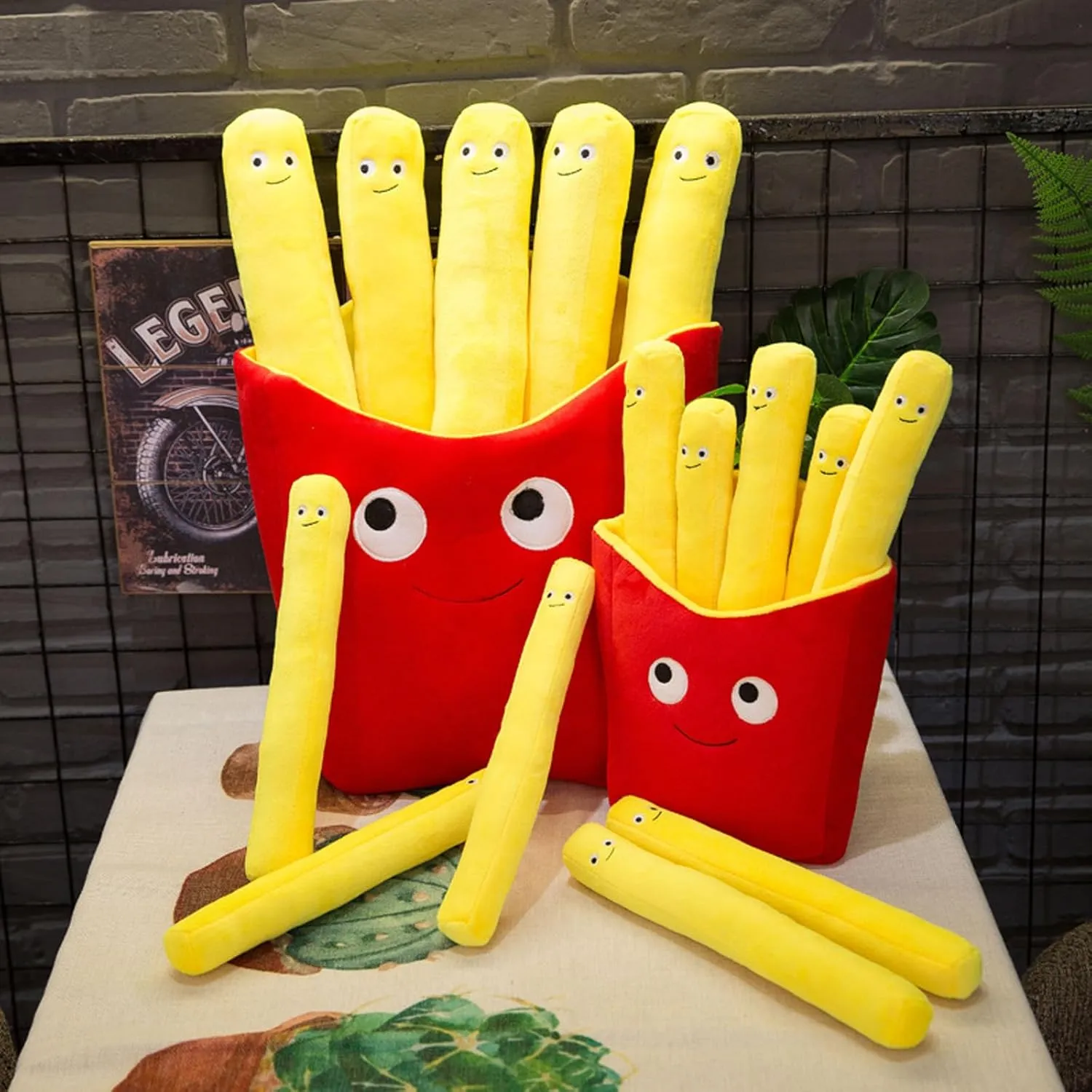 Comfy Food Pillows Toy Plush, Soft, Cuddly, and Irresistible Pefect Toys Gift for Kids and Friends (French Fries, inch, 11.8)