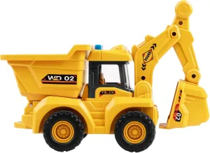 Construction Toys – Inertia-Powered Dump Truck, with Realistic Lights, Sounds, Rumbling Action, Anti-Slip Tires, Sturdy Plastic – Toy Truck Indoor & Outdoor for Boys and Girls, Kids, Toddlers, Ages 3 