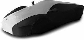 Coverking Custom Fit Car Cover for Select DeTomaso Pantera Models - Satin Stretch (Pearl White with Black Sides)
