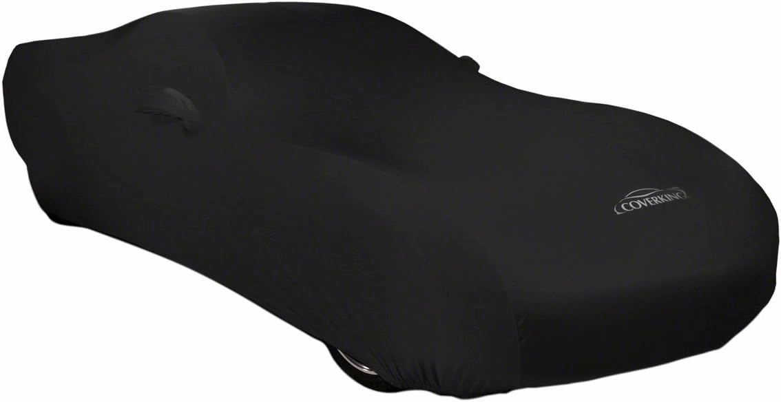 Coverking Custom Fit Car Cover for Select Plymouth Duster Models - Satin Stretch (Black)