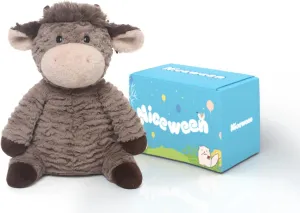 Cow Stuffed Animal Cute Dairy Cattle Plush Toy Soft and Cuddly Plushies Doll Gifts for Girls Boys Adults