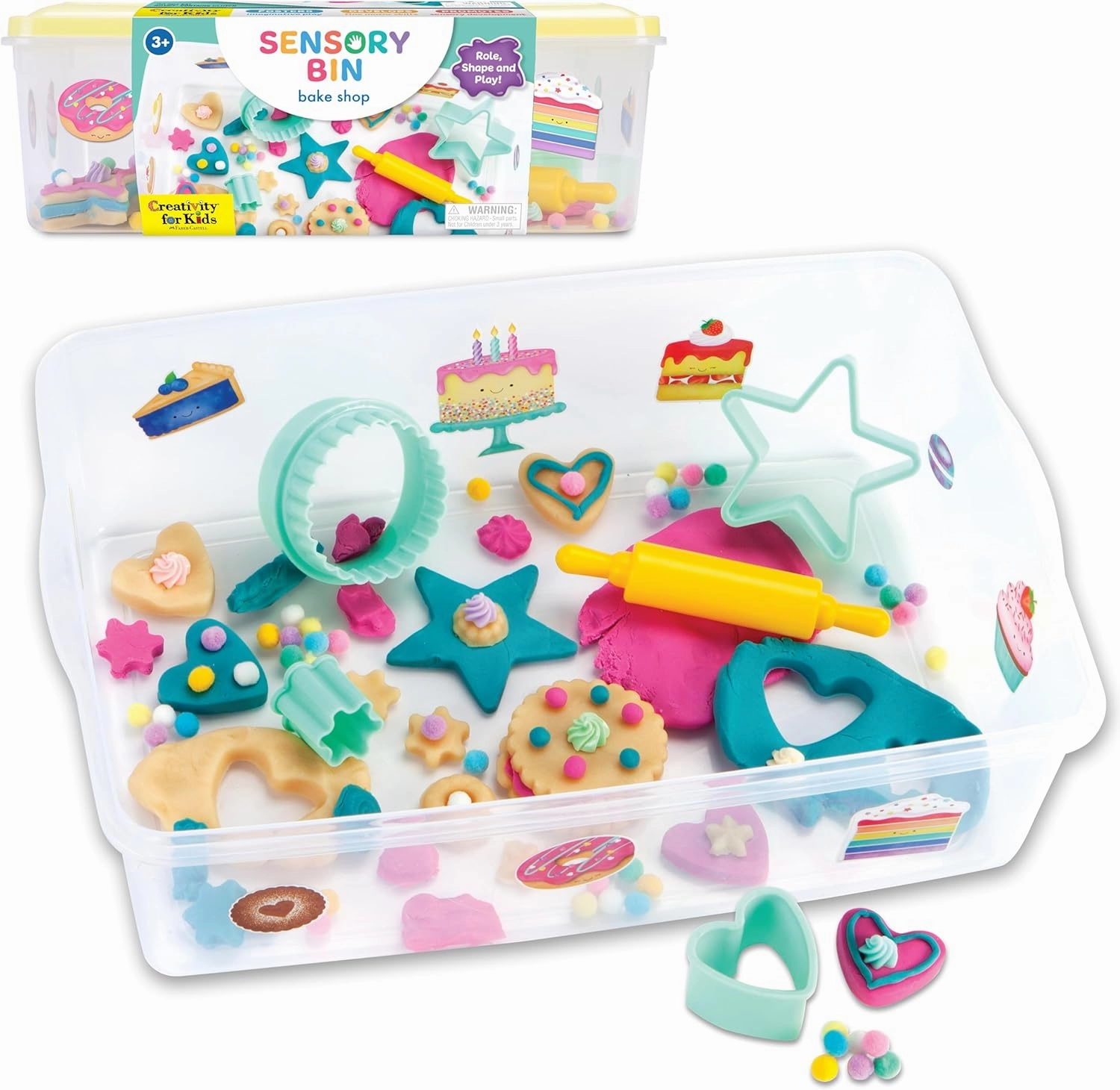 Creativity for Kids Sensory Bin: Bake Shop - Pretend Play Kindergarten Learning Activities, Sensory Toys for Kids Ages 3-4 , Toddler Gifts for Girls and Boys