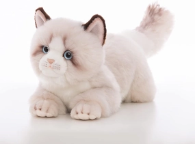 CU-MATE 20 Inch- Gray Ragdoll Cat Plush Stuffed Animal Toys -Realistic Ann Baker Cat Handmade Plush Toy Present Gift