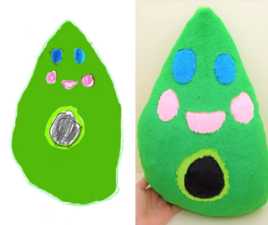 Custom simple plush from picture or drawing