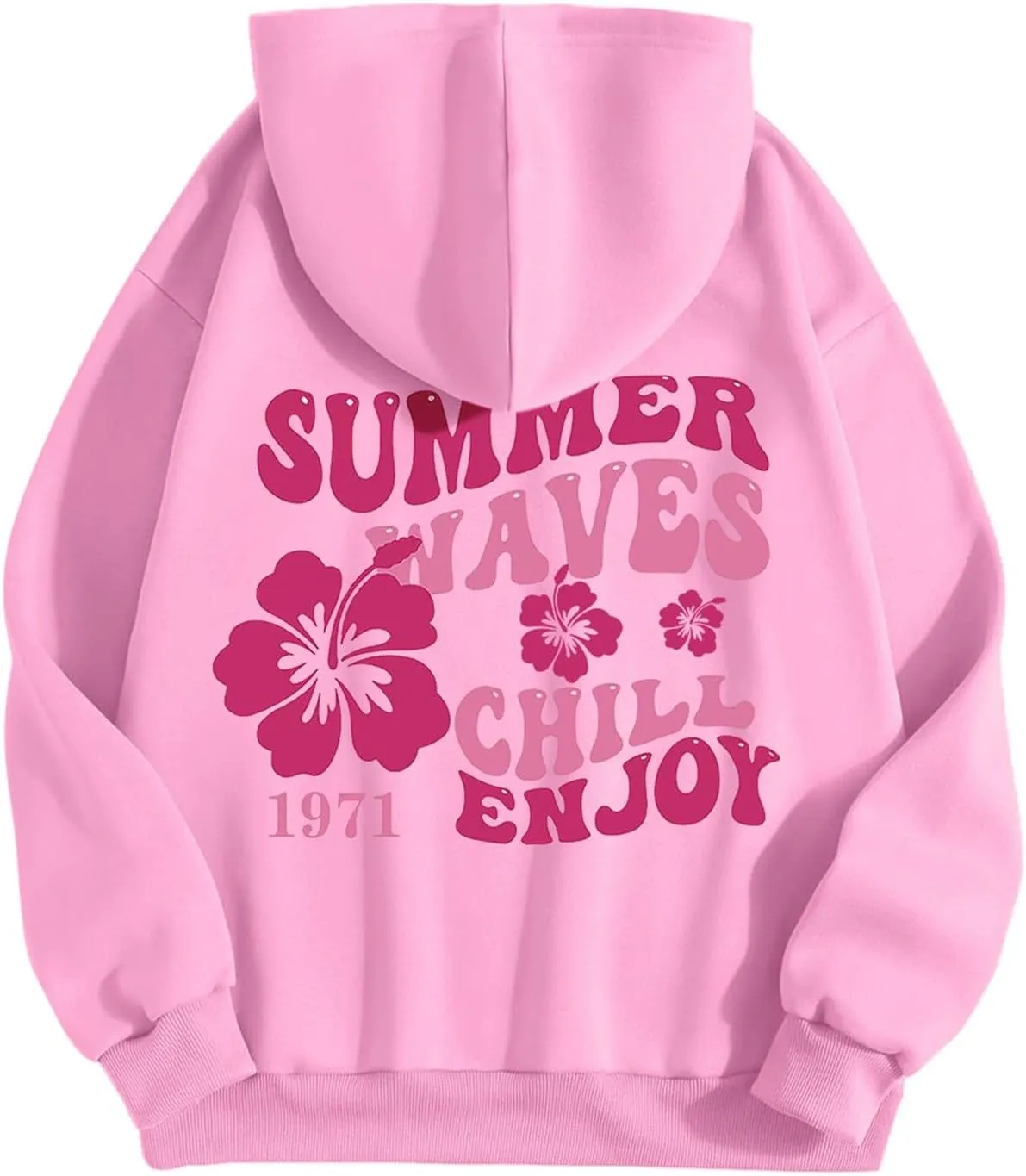 Cute Beach Sweatsuits Women 2 Piece Outfit Meet Me at The 1962 Pink Tree Graphic Hoodie with Sweatpants Cute Tracksuit