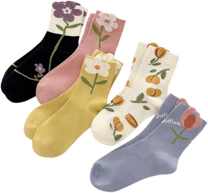 Cute Cotton Socks for Women and Girls Novelty Ankle Athletics Sock