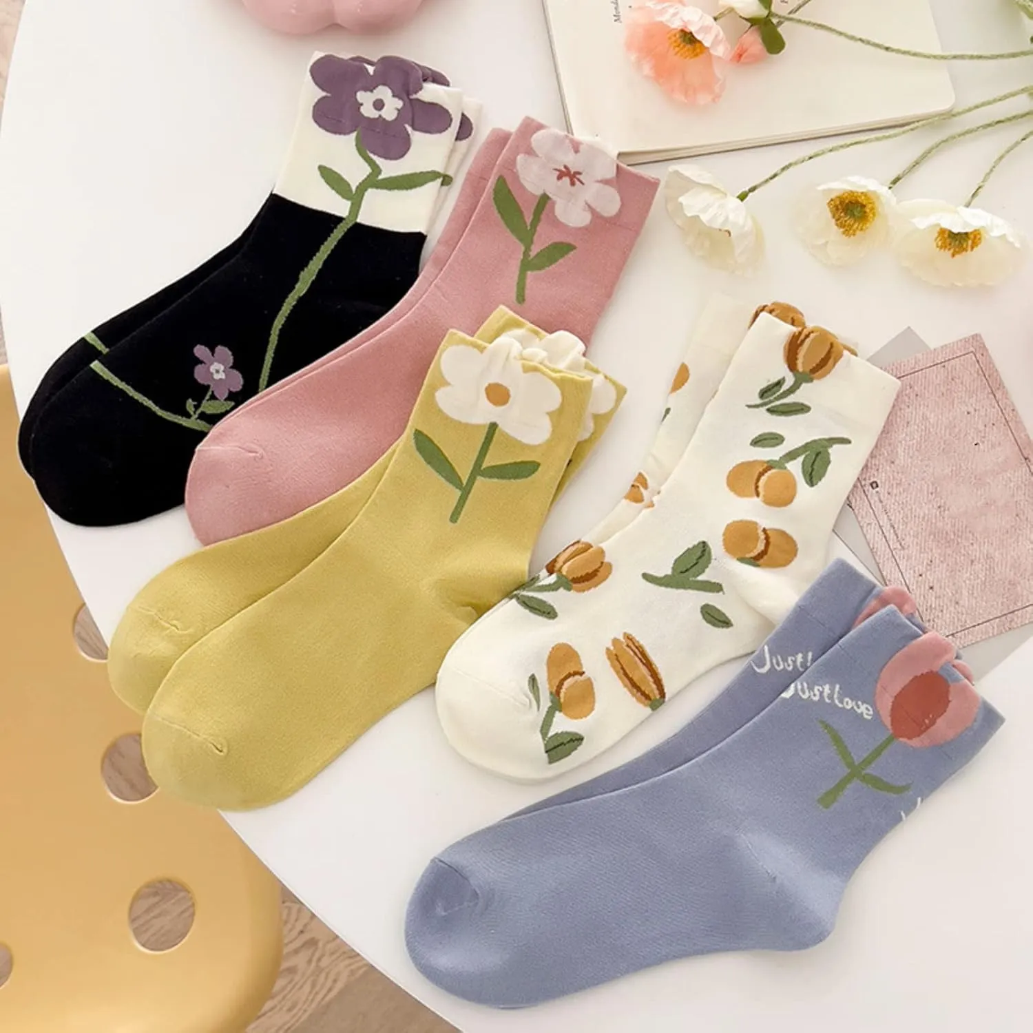 Cute Cotton Socks for Women and Girls Novelty Ankle Athletics Sock