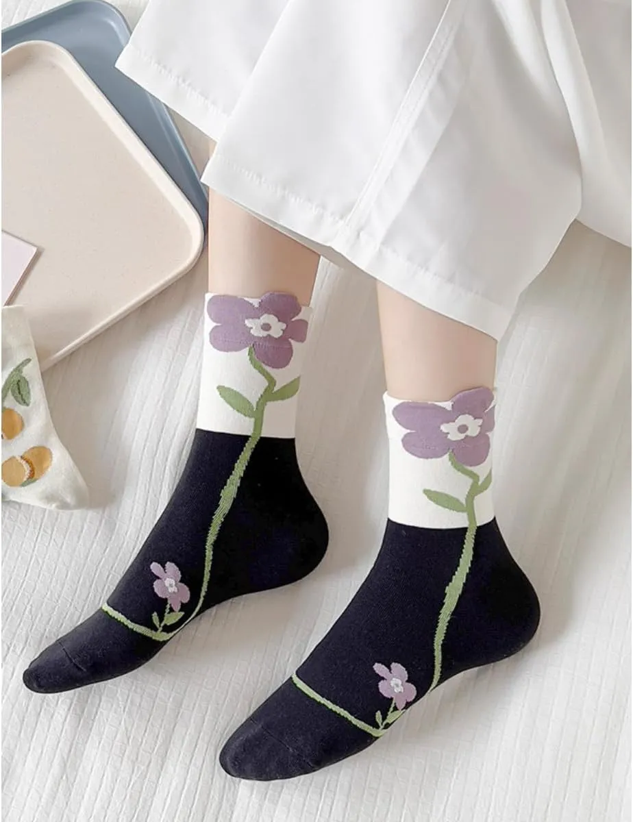 Cute Cotton Socks for Women and Girls Novelty Ankle Athletics Sock