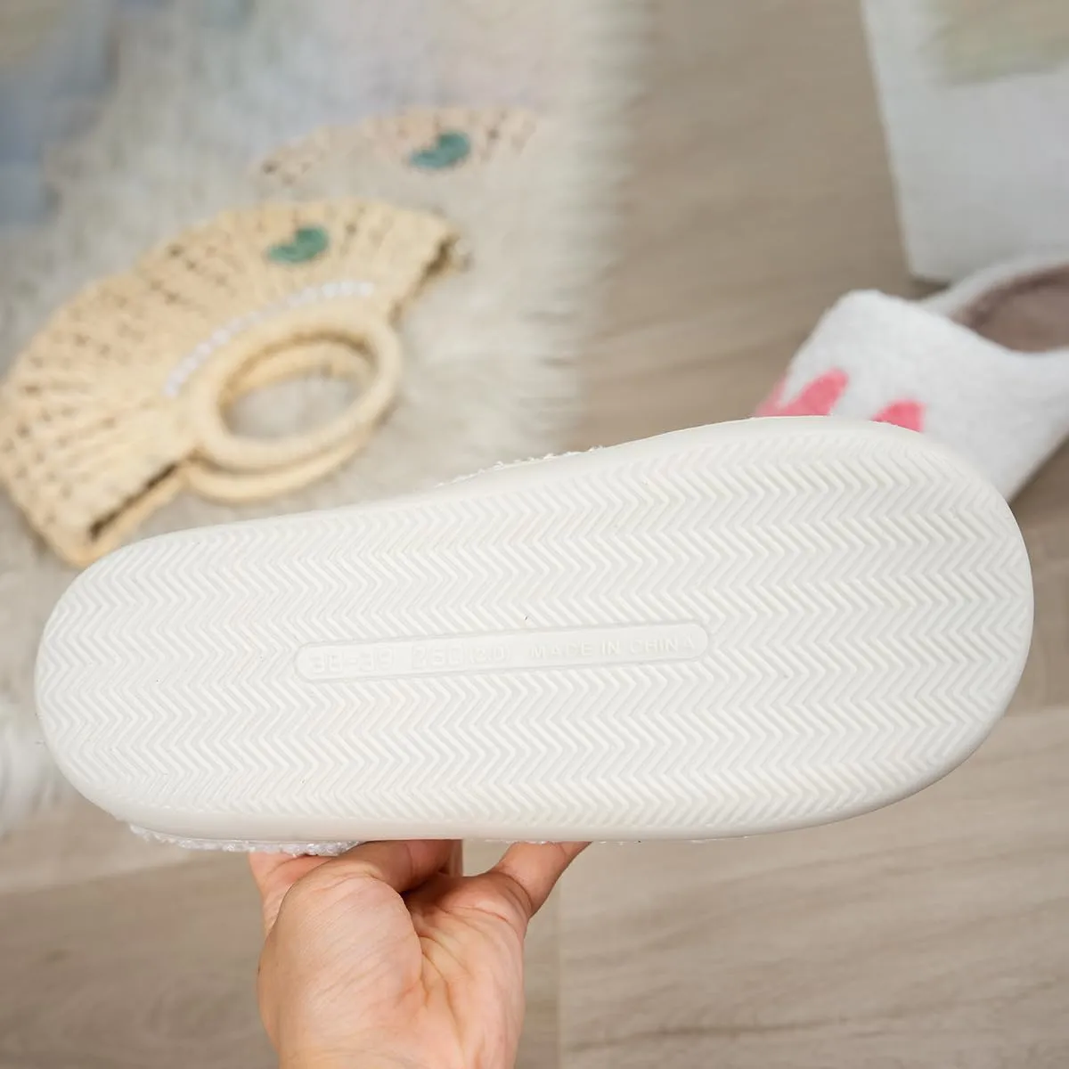 Cute Cozy Fluffy Mama Bear Slippers for Women - Pink, Soft Plush Memory Foam, Letter Print, Round Toe, Slip On, Winter, Mother's Day Gift