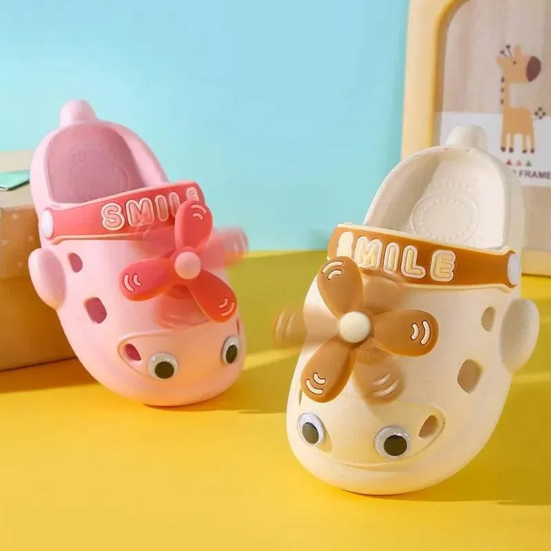 Cute Helicopter Kids Slippers - Soft Plush Indoor Footwear