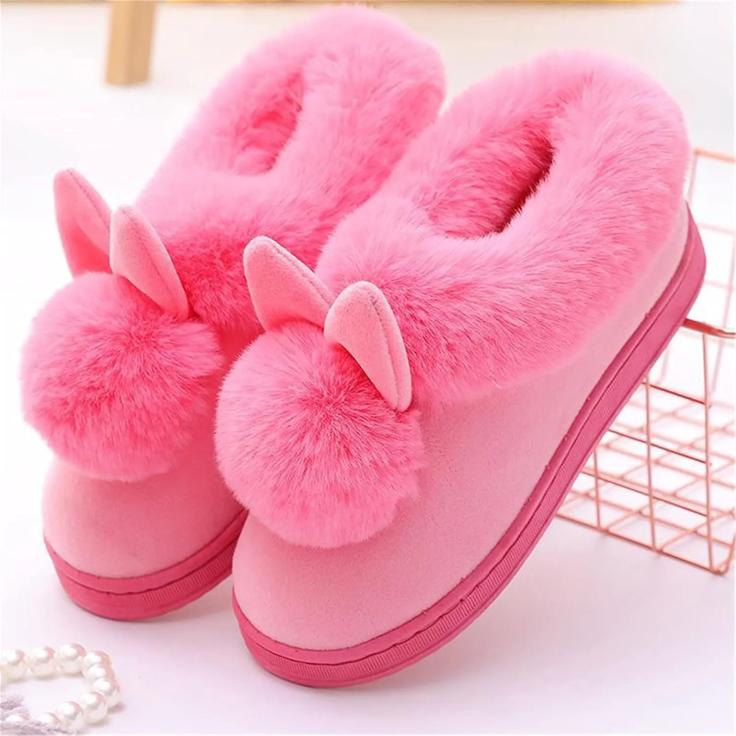 Cute rabbit slippers Cartoon animal slippers Women slippers Men slippers Winter slippers Plush slippers home shoes Warm slippers Soft comfortable