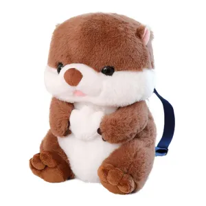 Cute Sea Otter Backpack Plush Bag