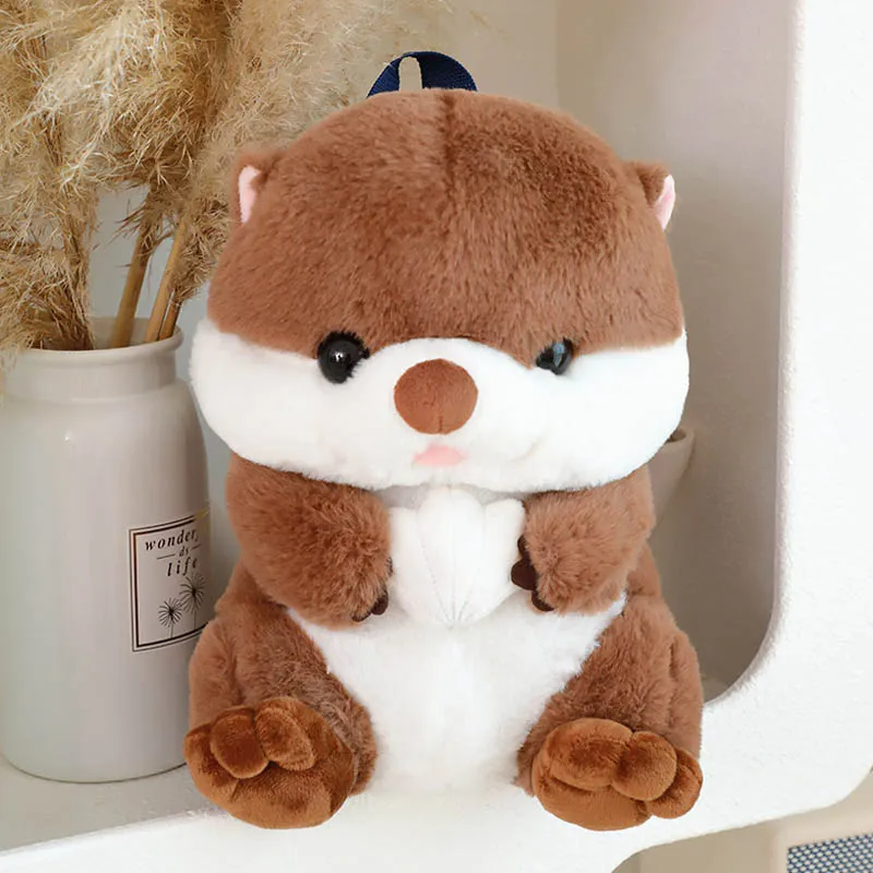 Cute Sea Otter Backpack Plush Bag