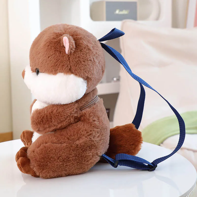 Cute Sea Otter Backpack Plush Bag
