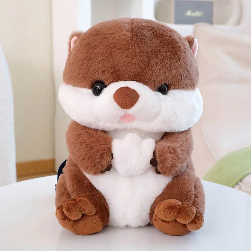 Cute Sea Otter Backpack Plush Bag