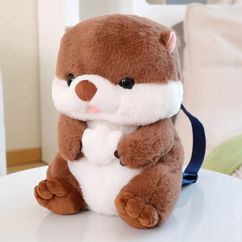 Cute Sea Otter Backpack Plush Bag