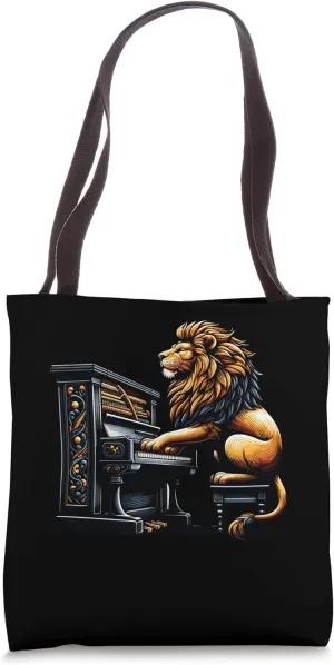 Cute Tiger Playing The Piano - Tiger Pianist Lover Tote Bag