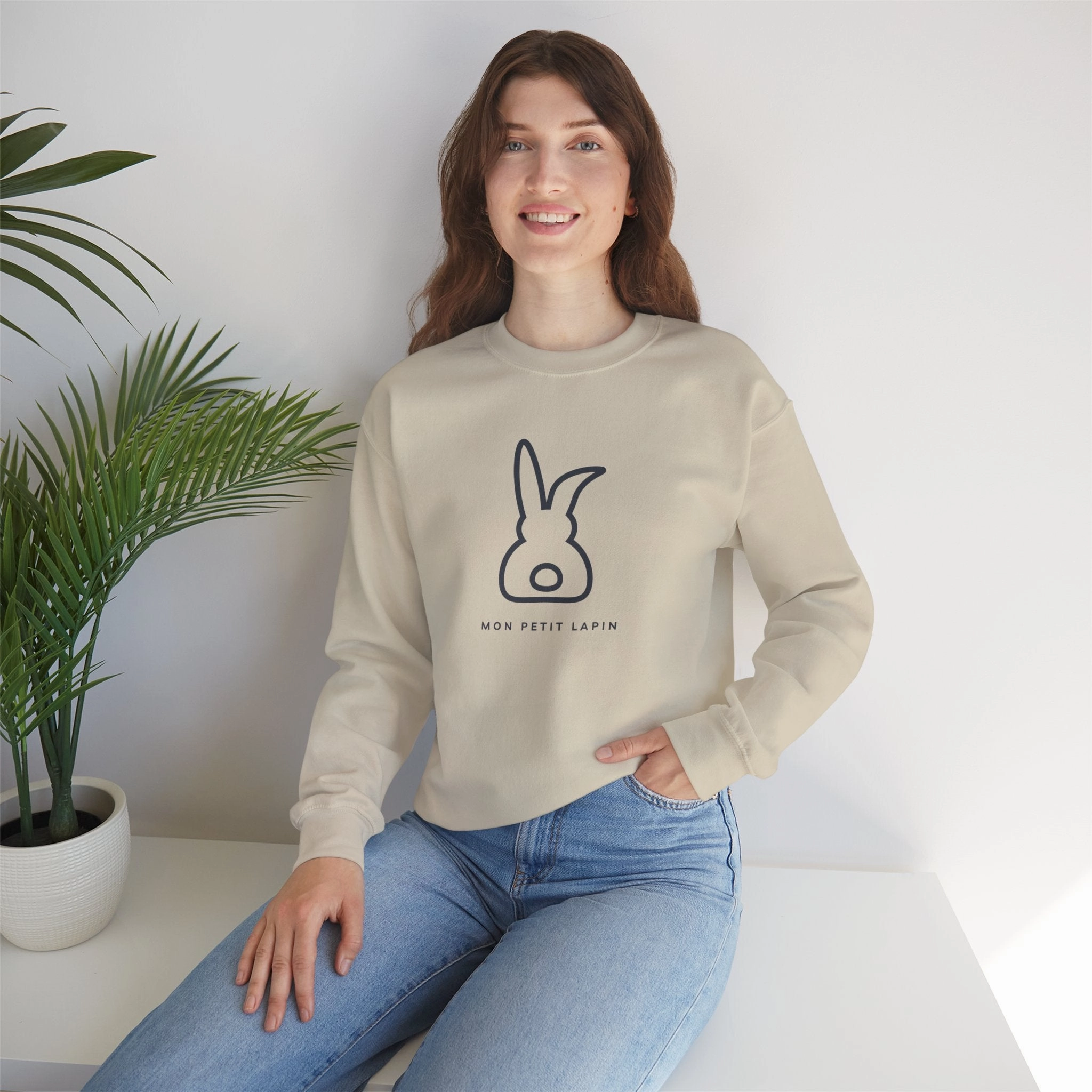 Cute Bunny Sweatshirt, Mon Petit Lapin