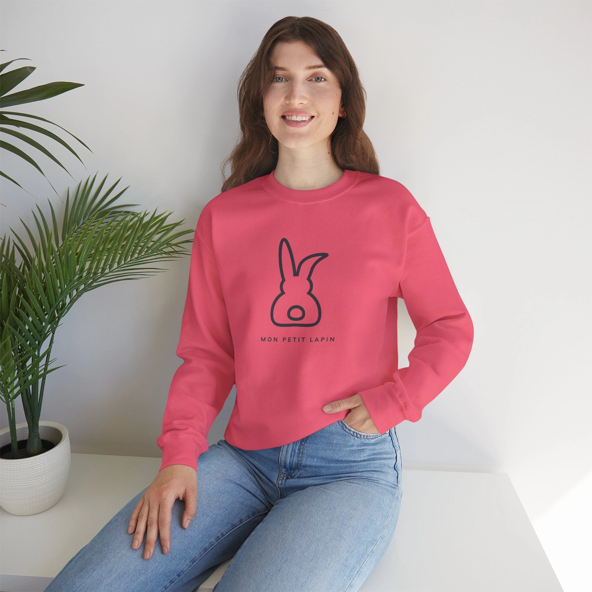 Cute Bunny Sweatshirt, Mon Petit Lapin