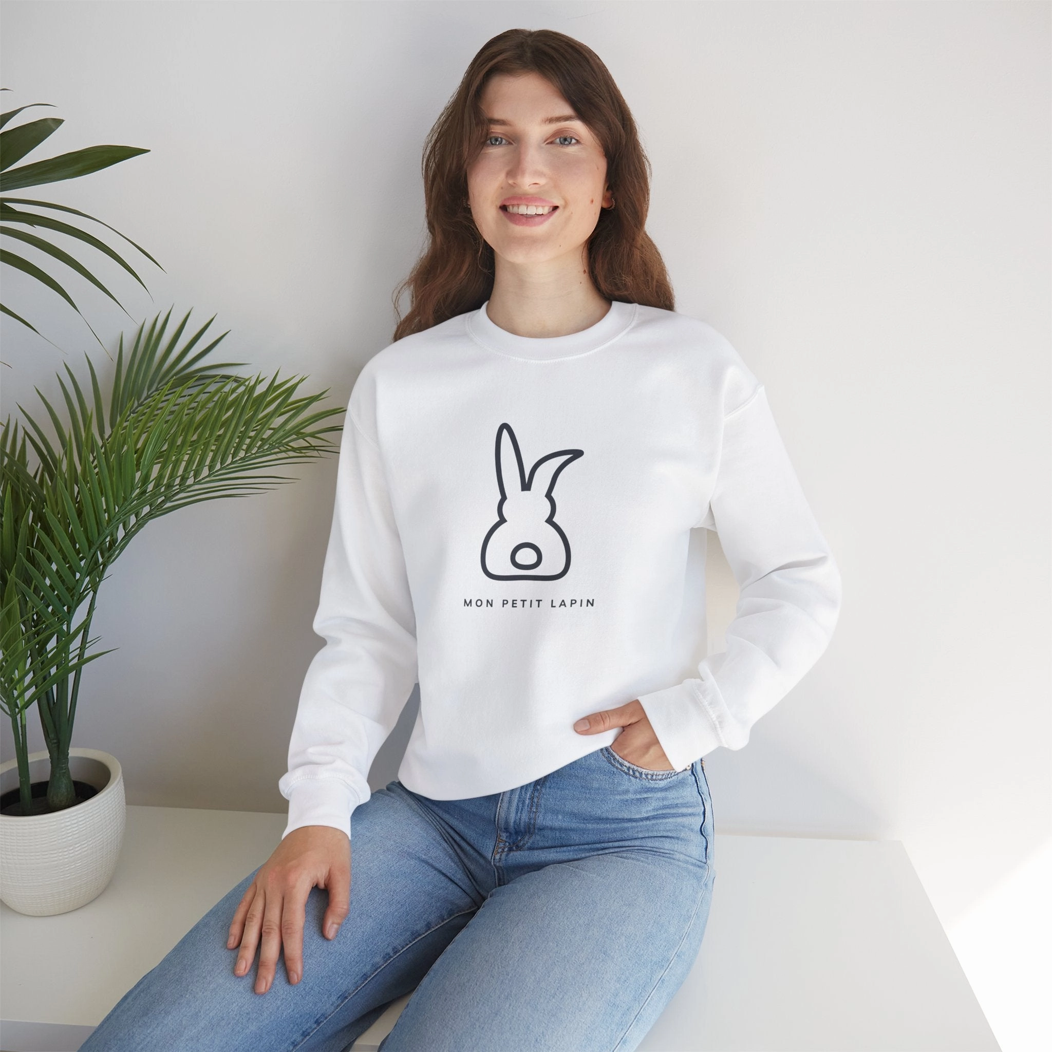 Cute Bunny Sweatshirt, Mon Petit Lapin