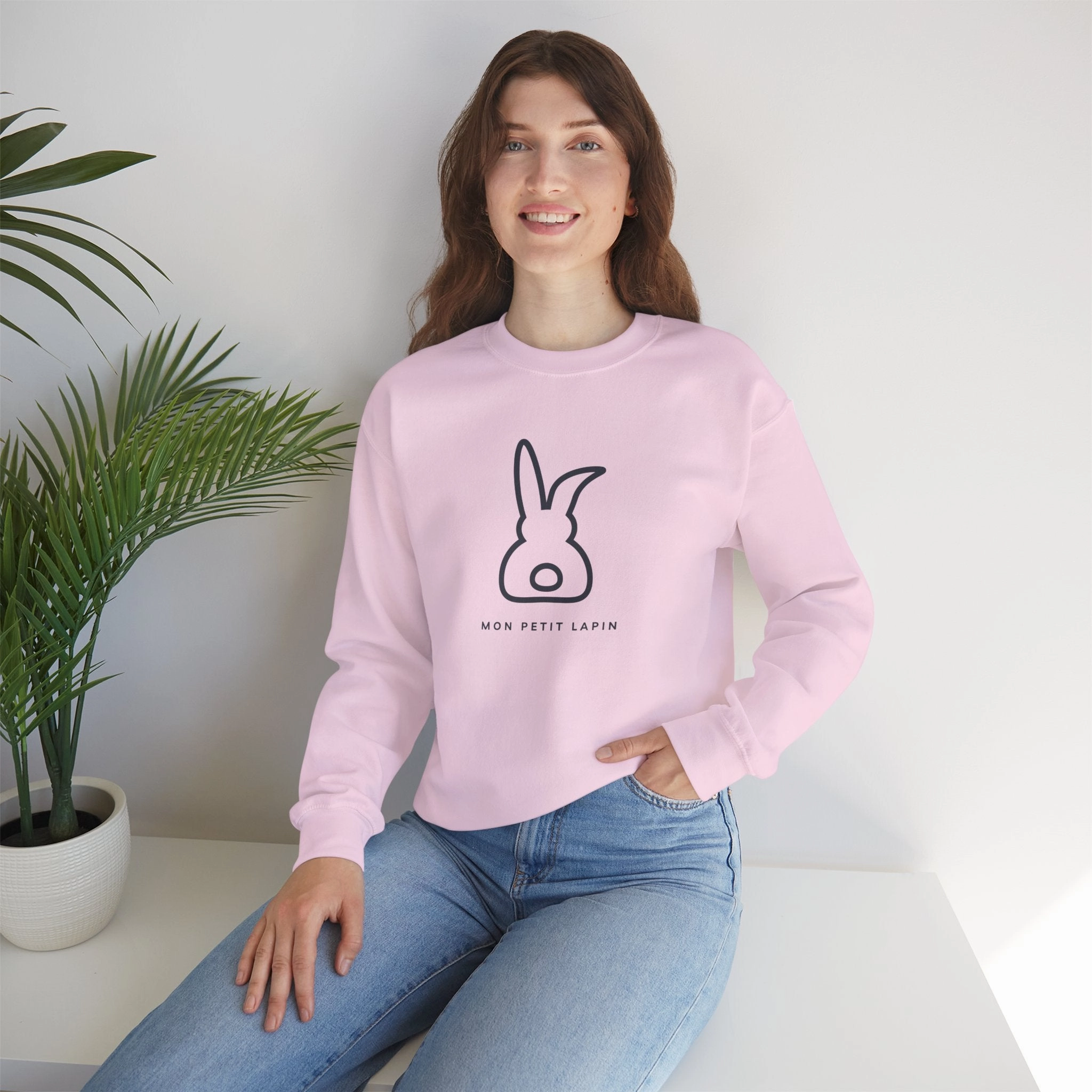 Cute Bunny Sweatshirt, Mon Petit Lapin