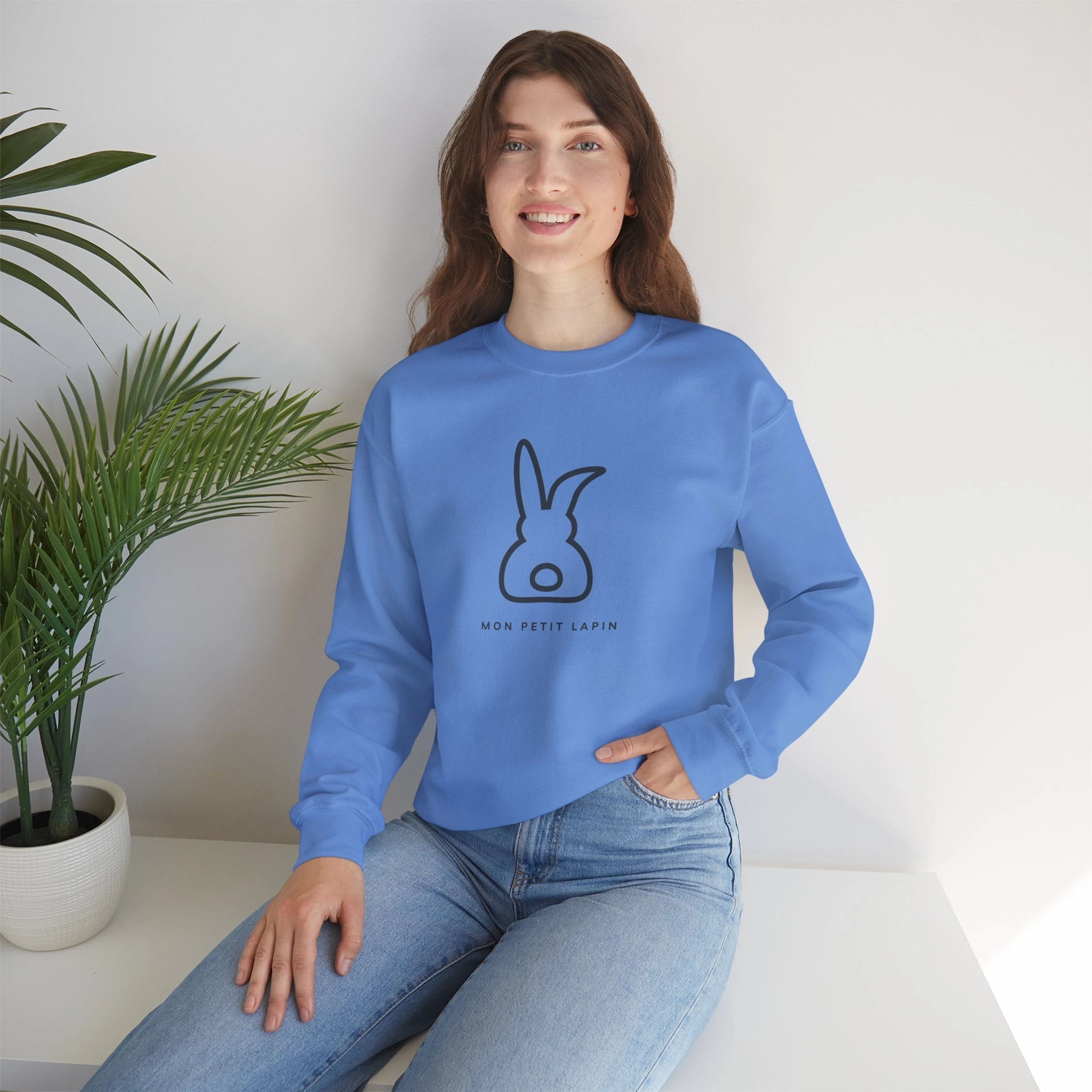 Cute Bunny Sweatshirt, Mon Petit Lapin