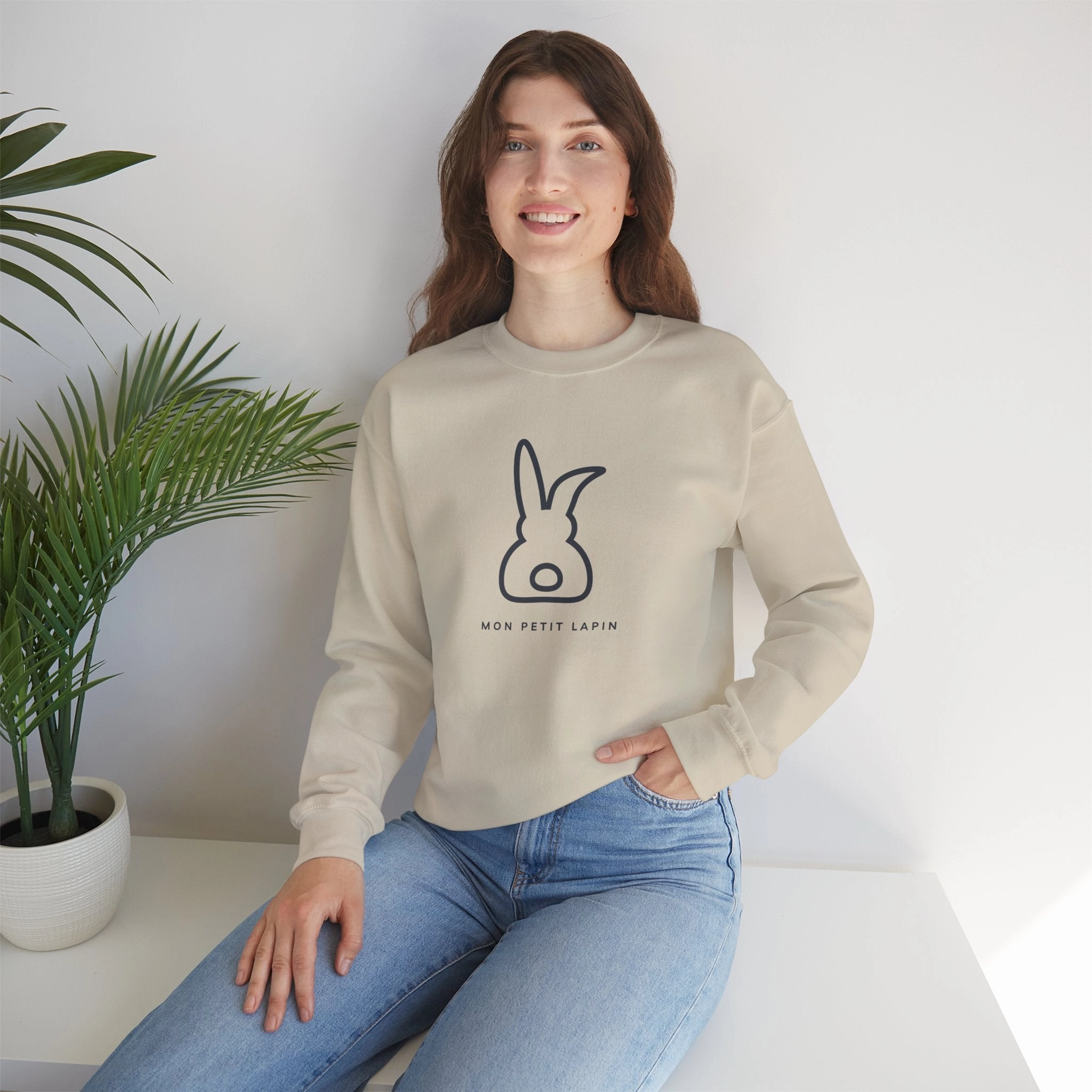 Cute Bunny Sweatshirt, Mon Petit Lapin