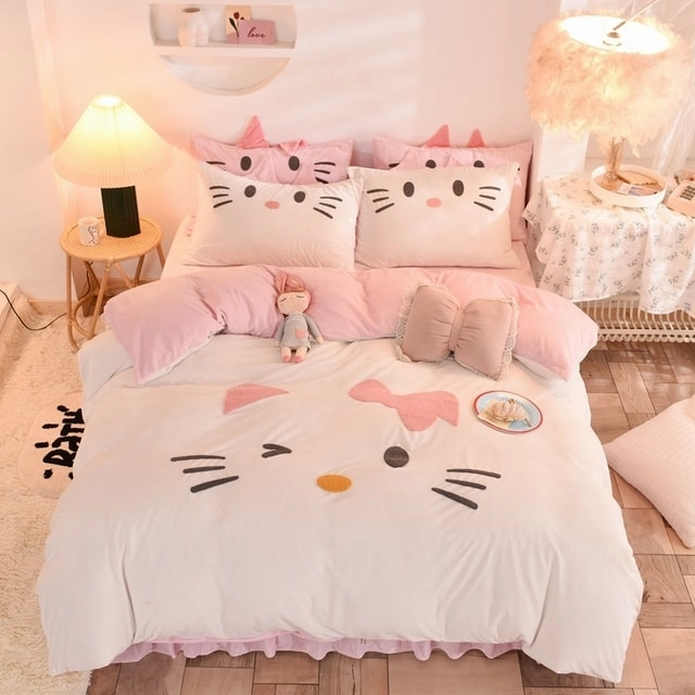 Cute Cartoon Rabbit Bed Set