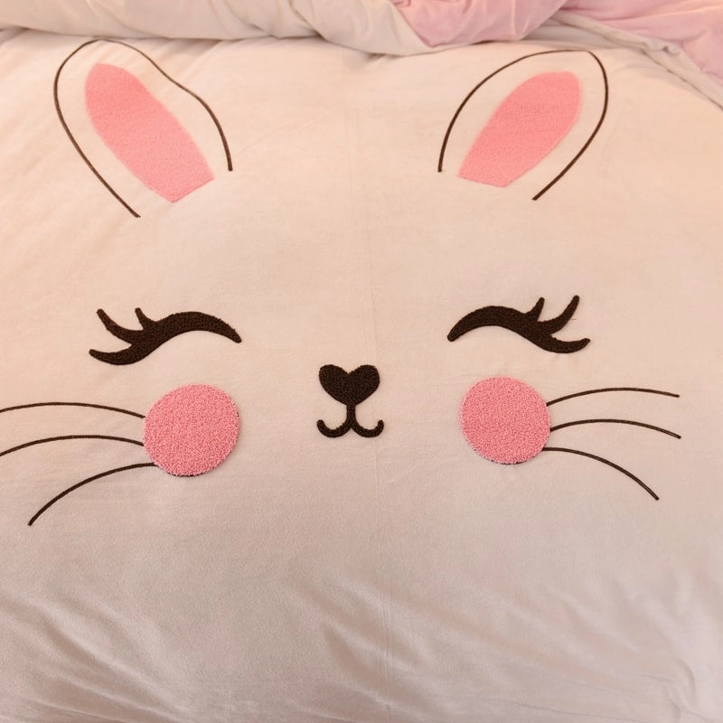 Cute Cartoon Rabbit Bed Set