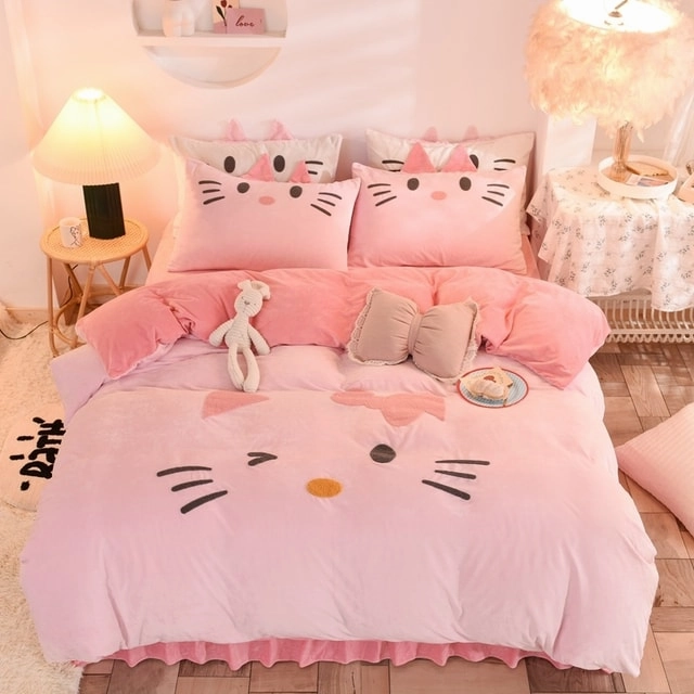 Cute Cartoon Rabbit Bed Set