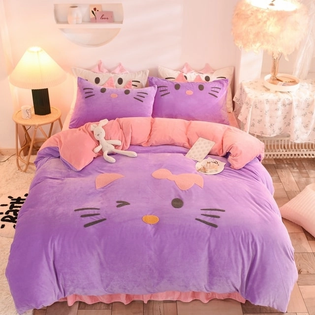Cute Cartoon Rabbit Bed Set