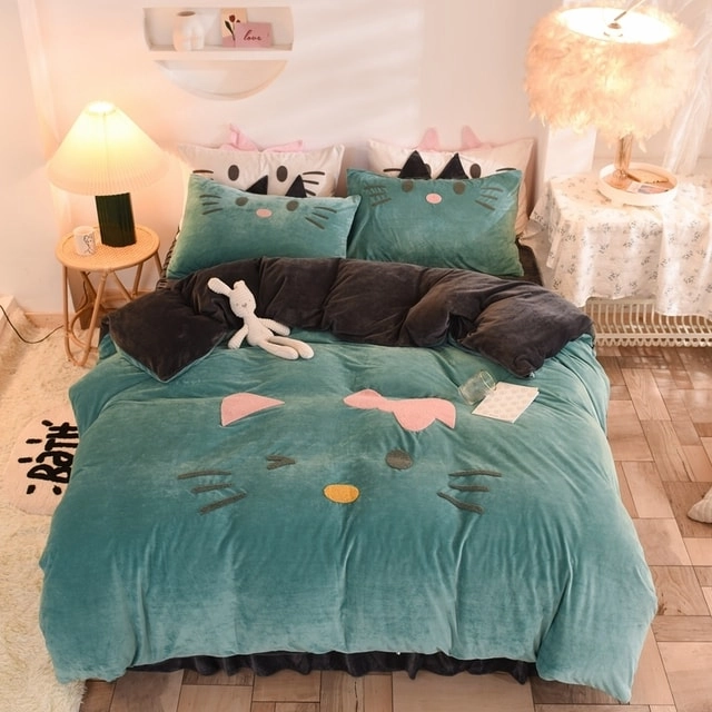 Cute Cartoon Rabbit Bed Set
