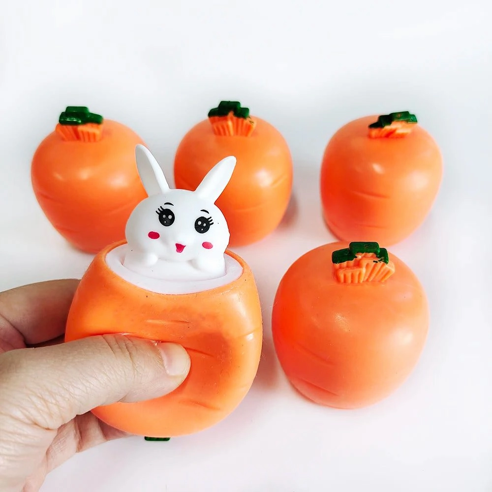 Cute Easter Rabbit Squeeze Cup Toy 2024