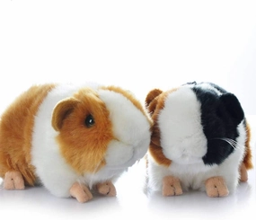 Cute rabbit 8 inch Guinea Pig Plush Toy Stuffed Animal Toy Plush Animal Doll (Black Orange)