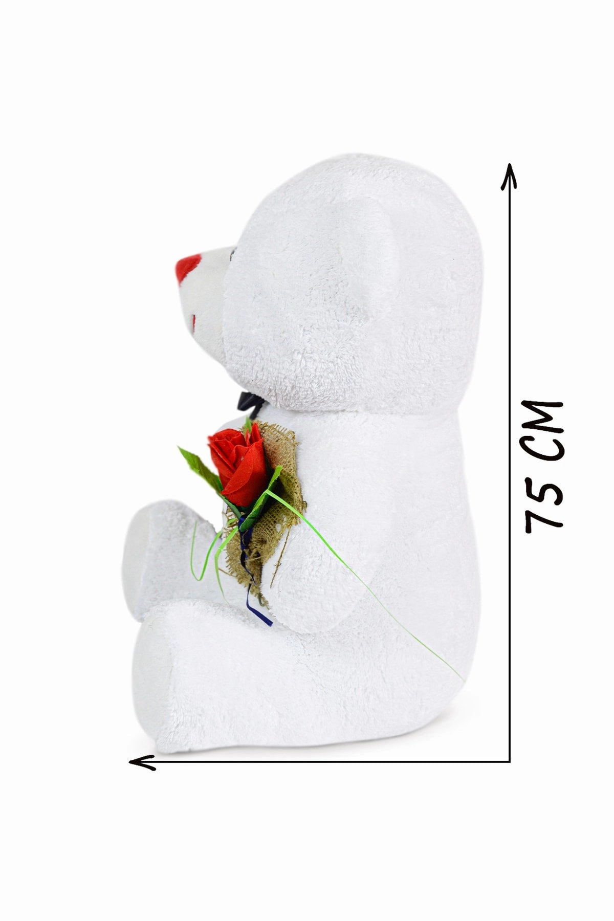 Cute Teddy Bear Holding Rose 75 Cm