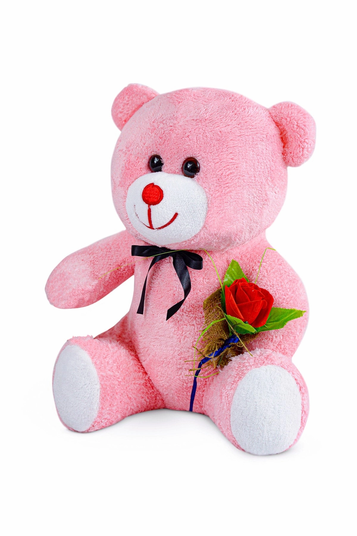 Cute Teddy Bear Holding Rose 75 Cm