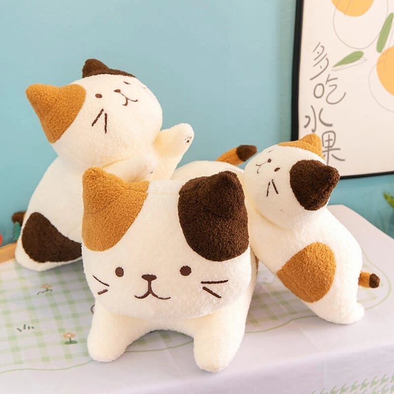 Cute Three-Color Cheese Cat Plush Toy(18002)