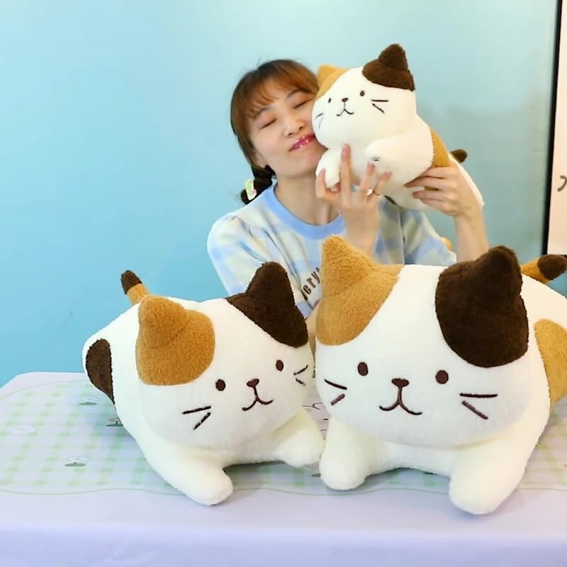 Cute Three-Color Cheese Cat Plush Toy(18002)