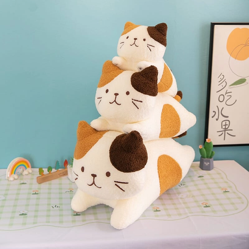 Cute Three-Color Cheese Cat Plush Toy(18002)