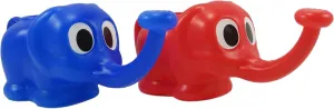 Daiso Elephant Watering Can 8 1/2 x 3 1/4 Blue and Red (Set of 2)