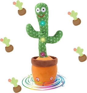 Dancing Talking Cactus Toy for Baby Toddler, Cactus Baby Toy Repeats What You Say Colorful Glowing Singing Toys with 120 Songs Perfect for Baby Gifts