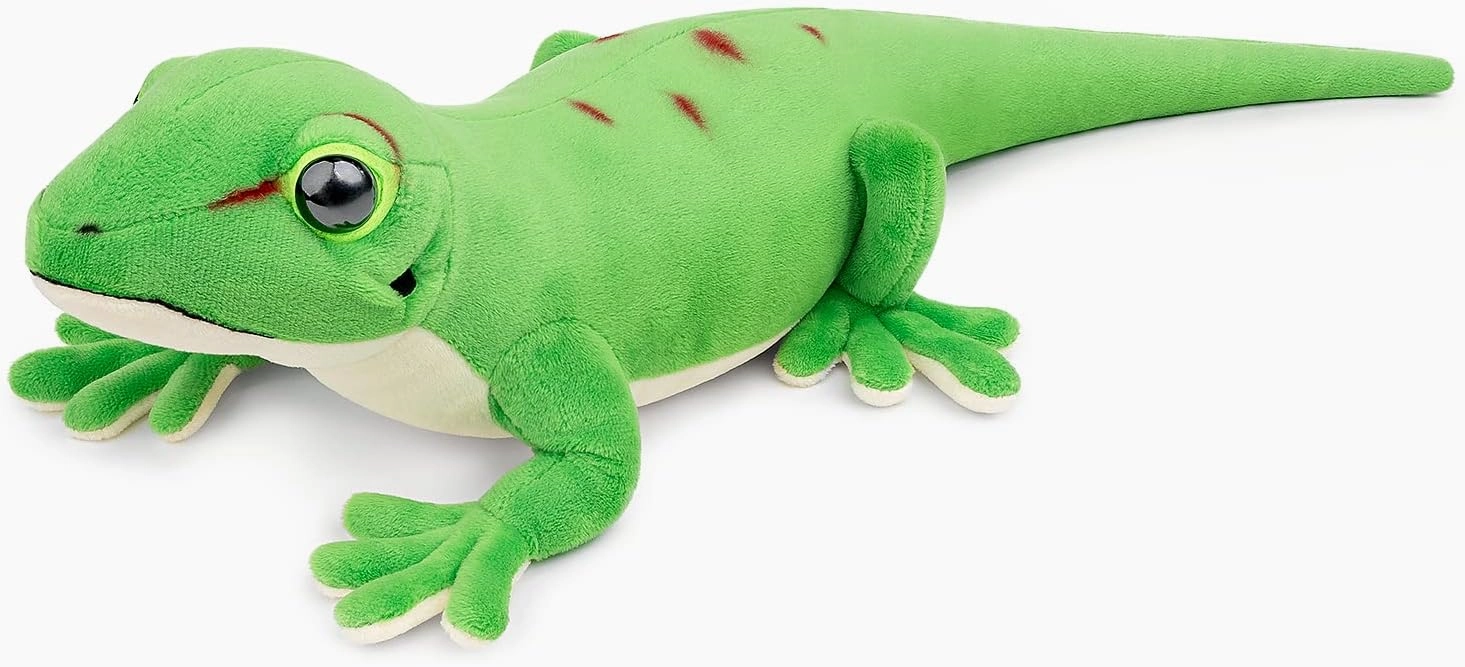 Day Geckos Lizard Plush - Lifelike 16inch Geckos Lizard Stuffed Animal, Simulation Fat Tail Geckos Plushie, Soft Lizard Animals Toys Model Dolls Gifts for Kids