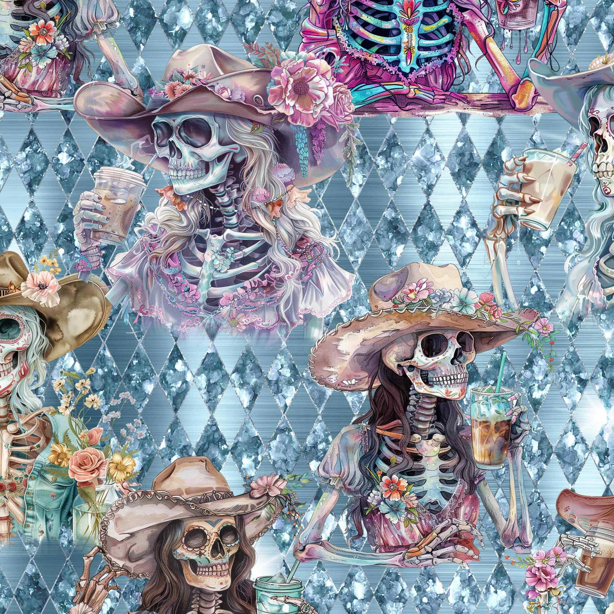 Dead Drunk But Dainty - Skull Leggings